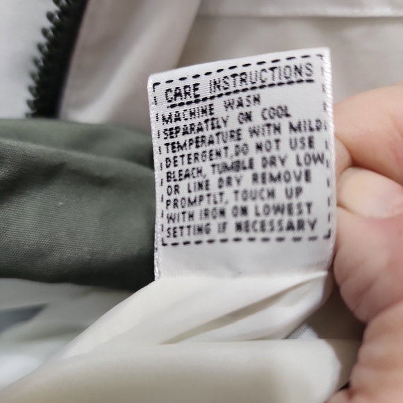 Mulberry St Women's  XL white green block hooded. Vtg. Anchor buttons. - Picture 4 of 12